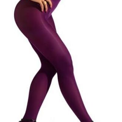 Opaque Tights for Women [Made in Italy] 29x Colored Pantyhose Large 5d. Purple